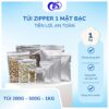 TÚI ZIP 1 MẶT BẠC