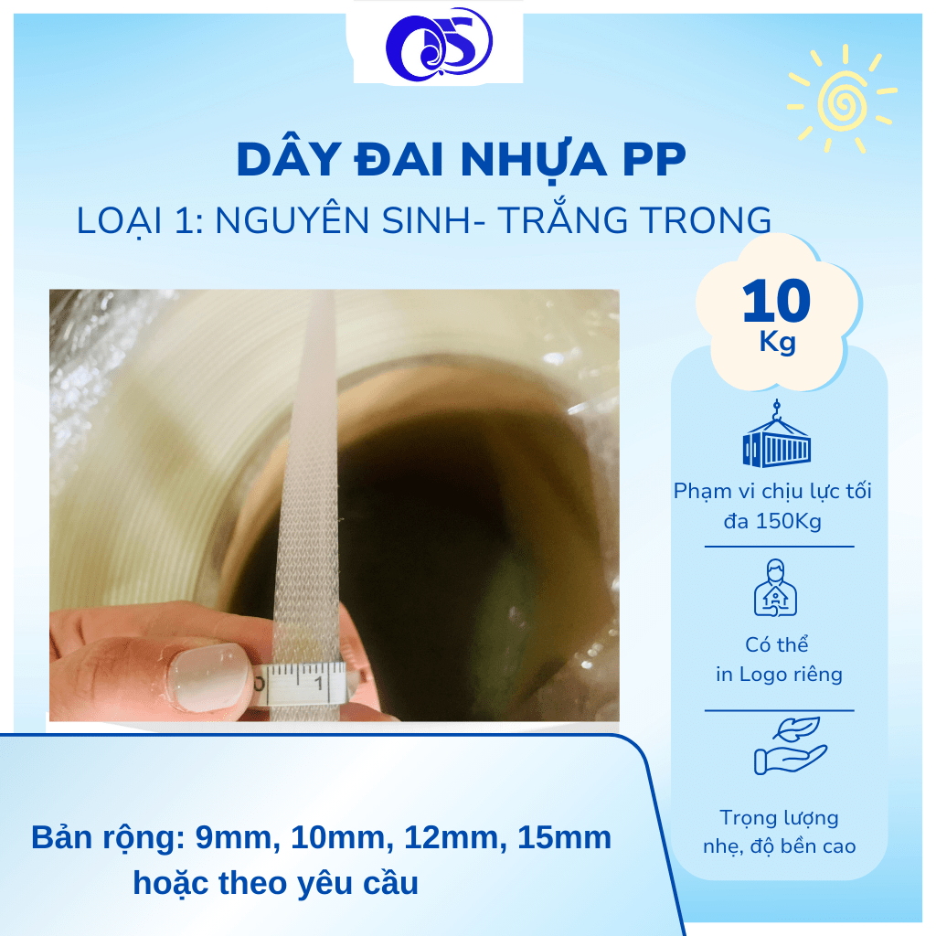 DÂY ĐAI NHỰA PP LOẠI 1- NGUYÊN SINH